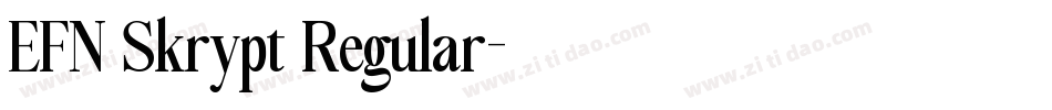 EFN Skrypt Regular字体转换